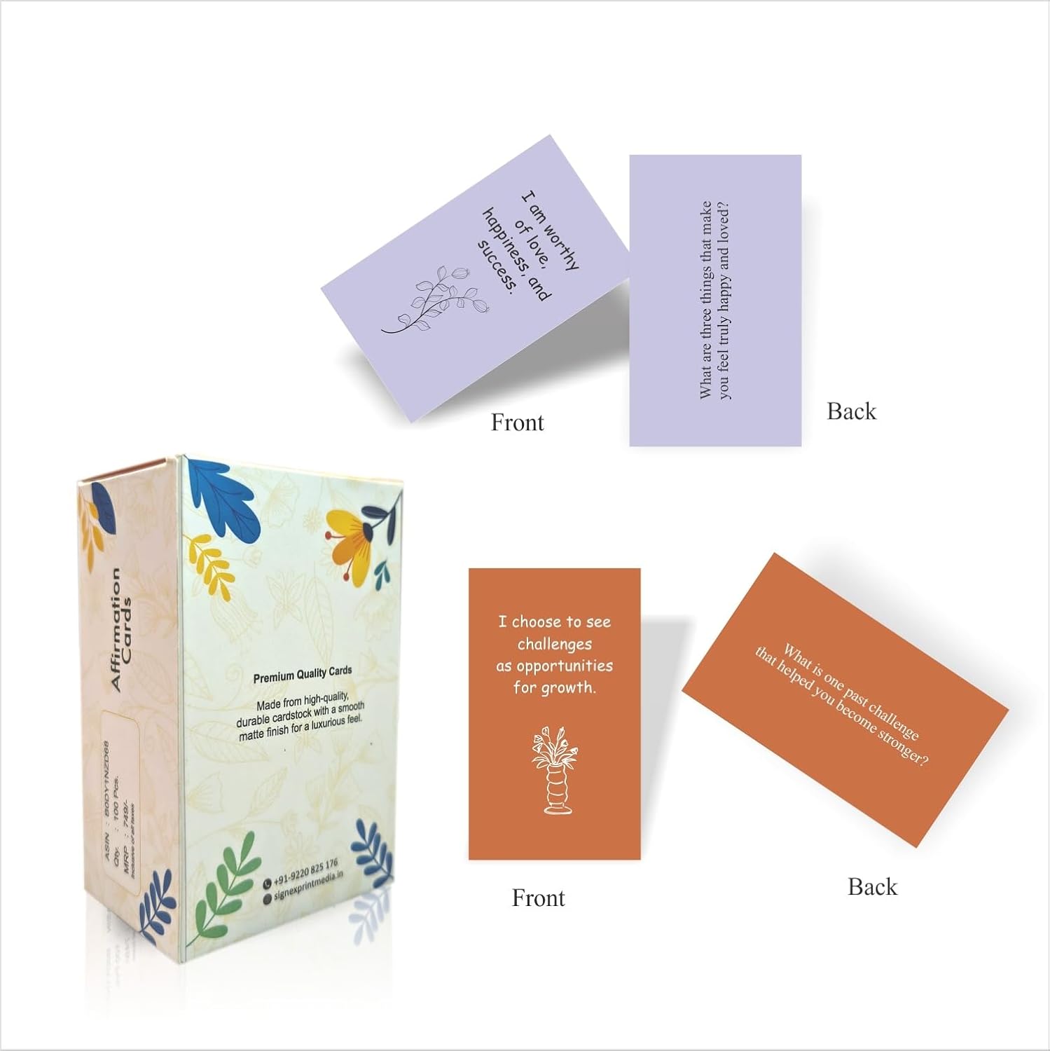 100 Positive Affirmation Cards – Daily Self-Care, Mindfulness & Meditation Cards – Inspirational Gift - Image 3