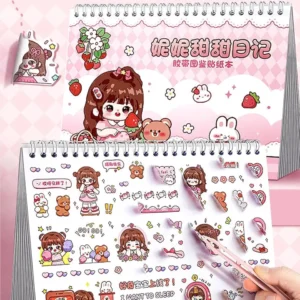 Kawaii Cute Sticker Sheets for Journaling & Scrapbooking | Aesthetic Stickers for Girls & Kids | Pack of 10 Sheets |