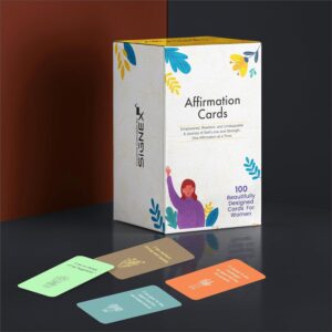 100 Positive Affirmation Cards – Daily Self-Care, Mindfulness & Meditation Cards – Inspirational Gift
